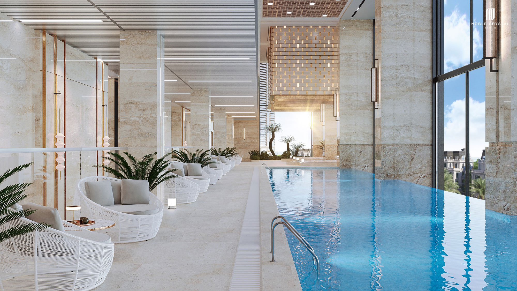 Bể bơi bốn mùa tại Noble Crystal Tây Hồ