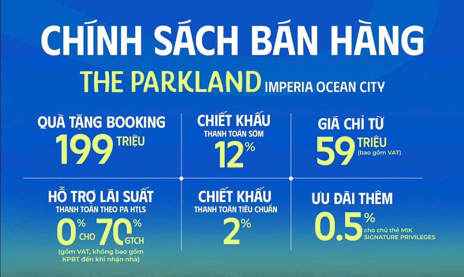 Chính sách bán hàng The Parkland