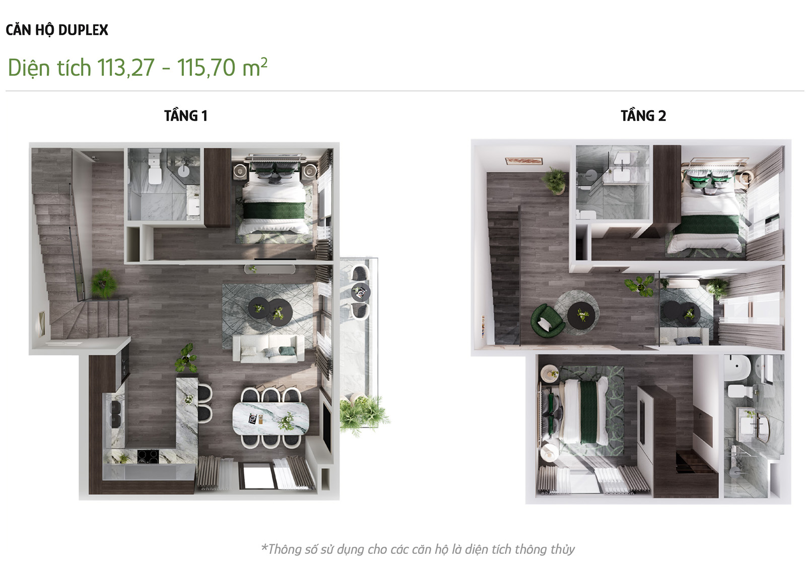 Mặt Bằng Duplex The Parkland Imperia Ocean City