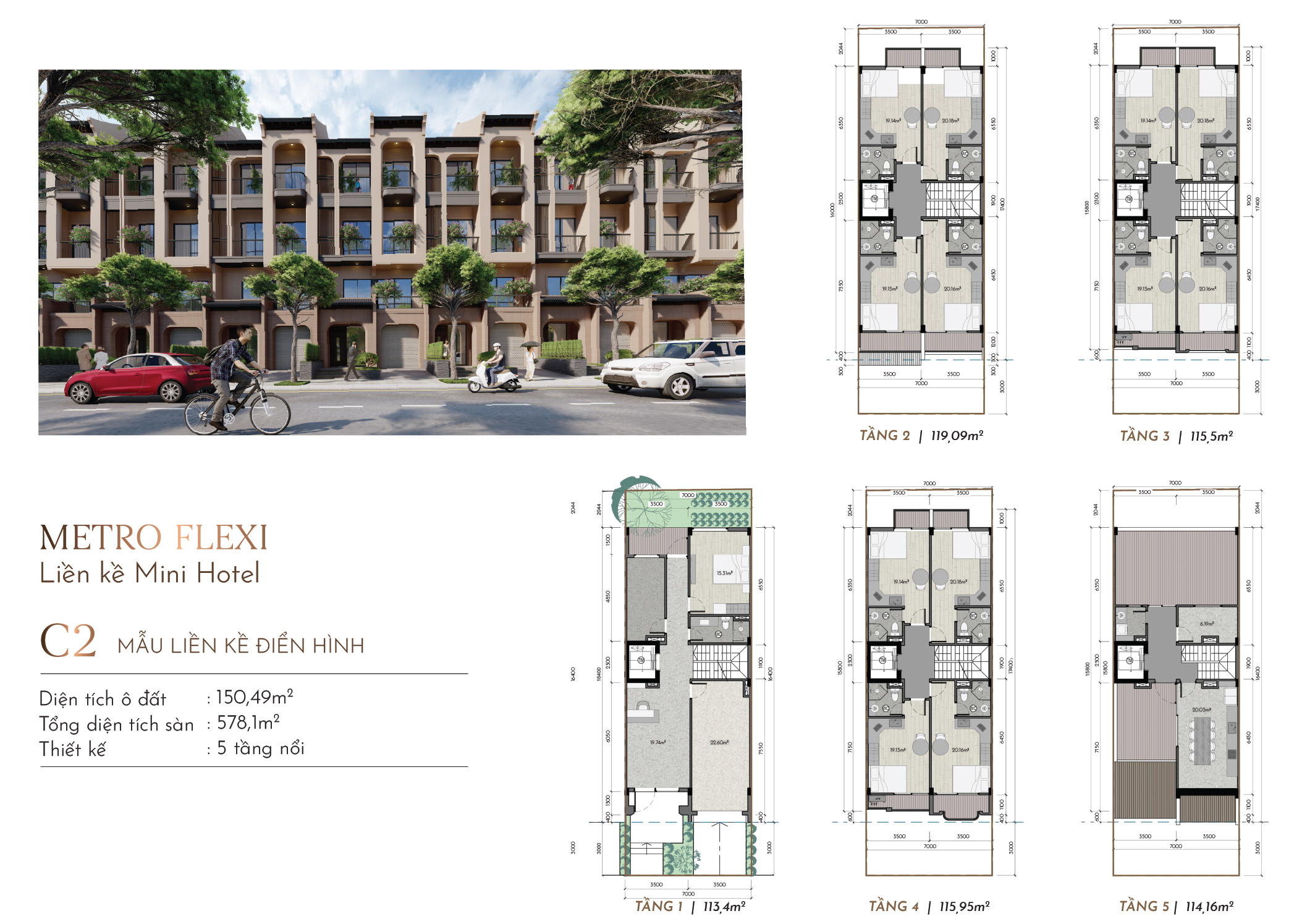 Thiết kế Liền kề Mini Hotel Hòa Lạc Metro City