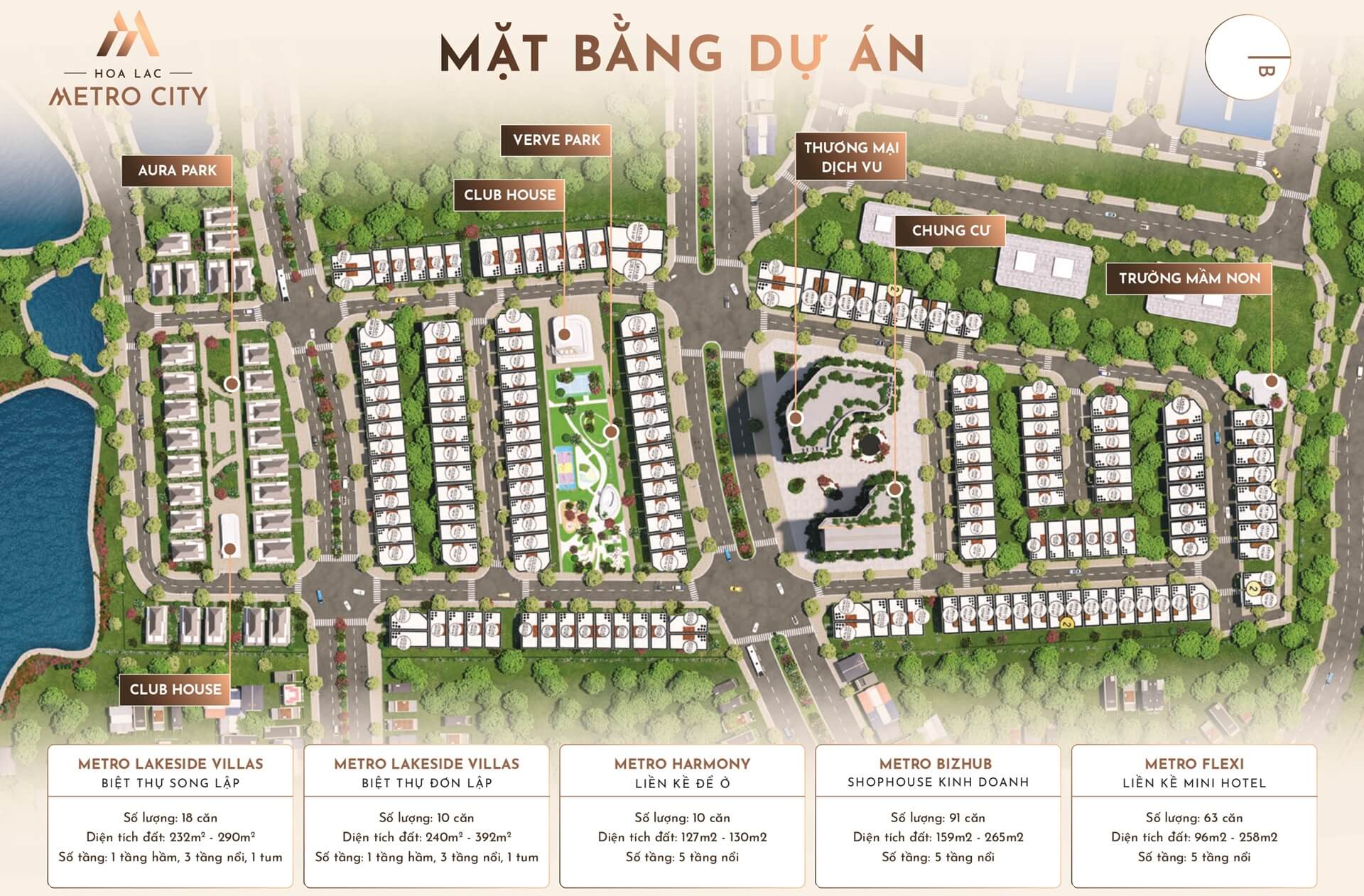 Mặt bằng tổng thể Hòa Lạc Metro City