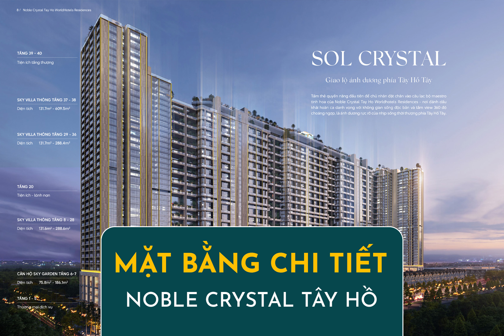 Mặt Bằng Noble Crystal Tây Hồ- Chi Tiết Đầy Đủ Nhất