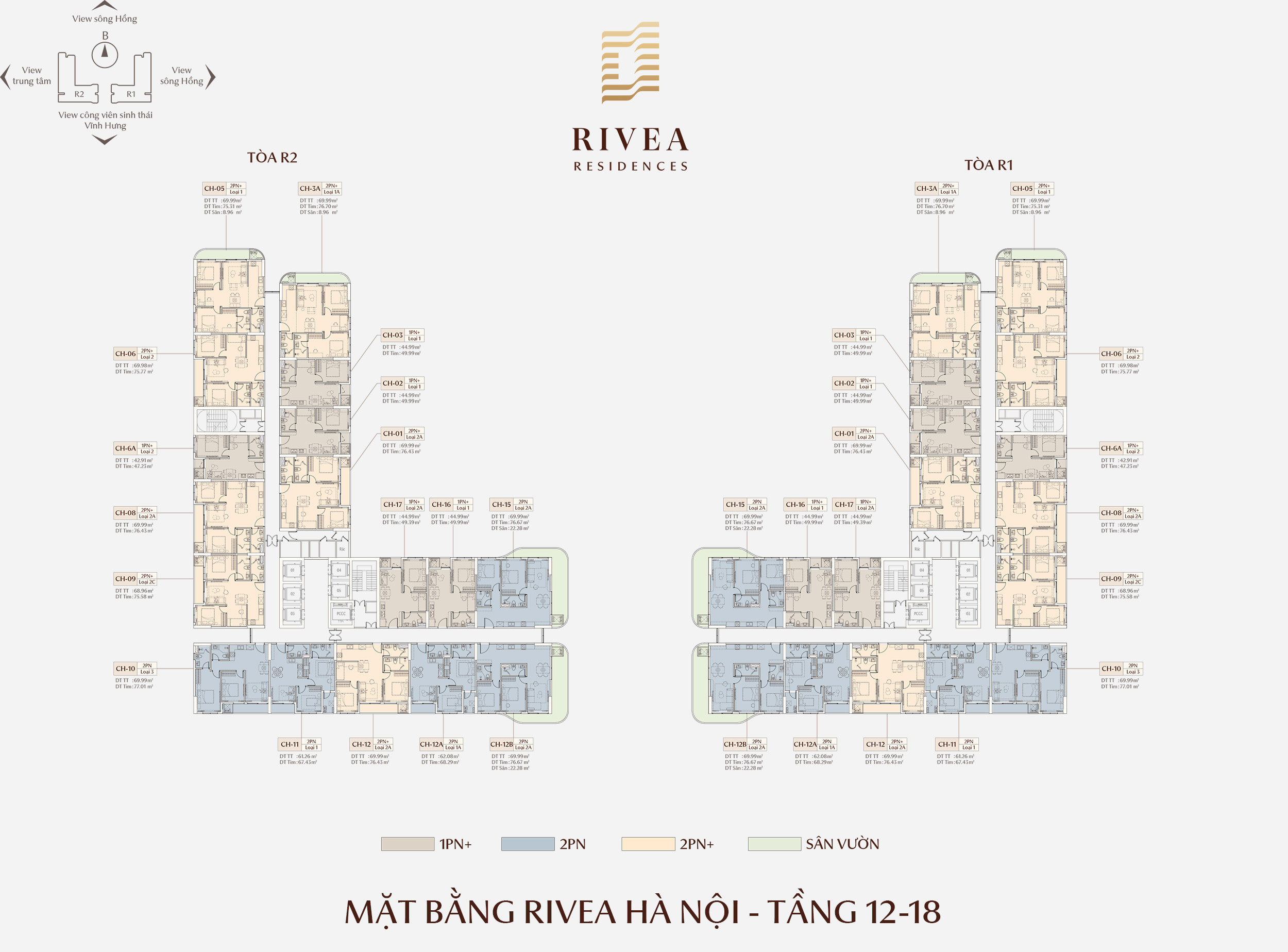 Mặt bằng chung cư Rivea Hà Nội