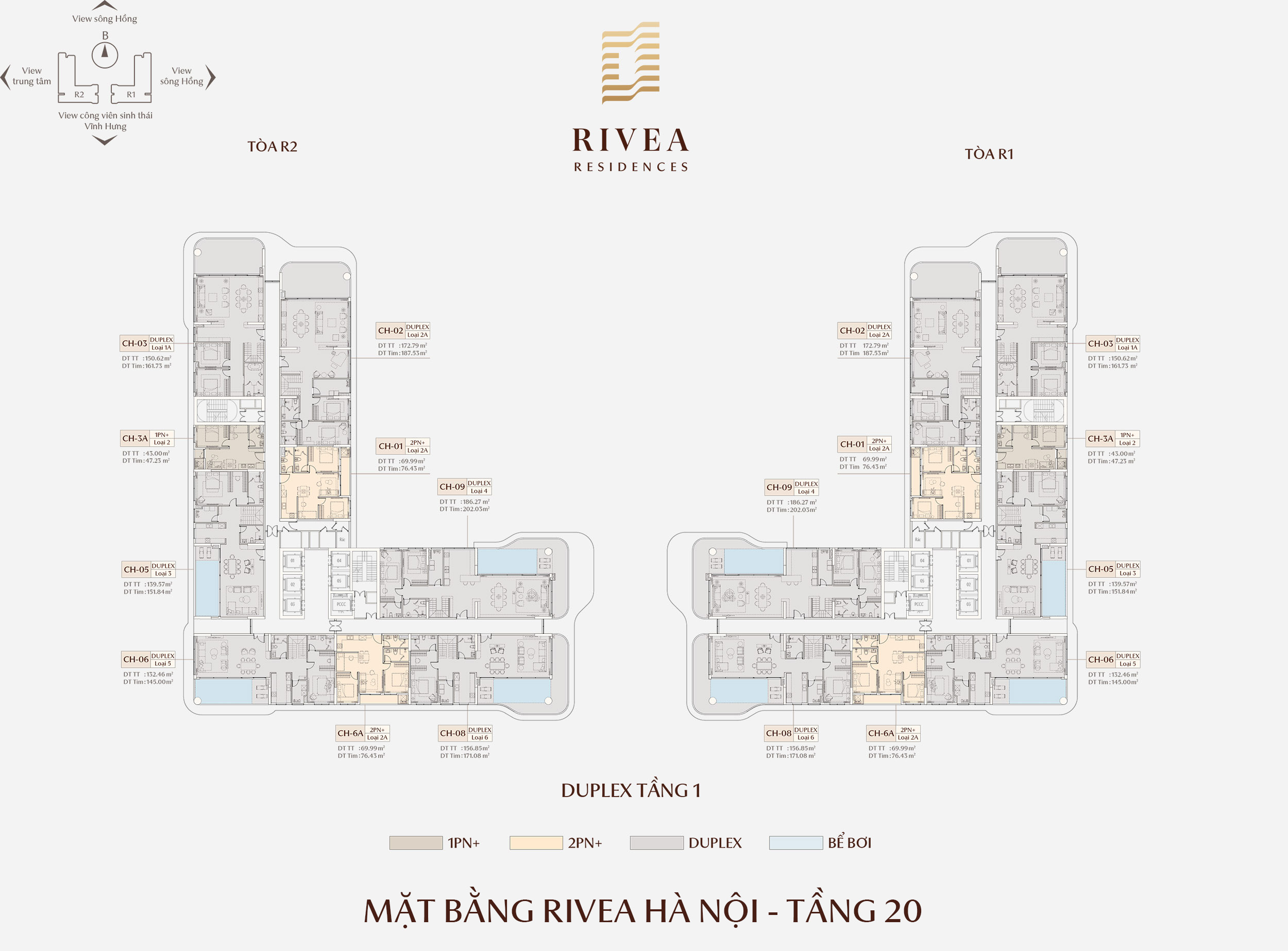 Mặt bằng Rivea Recidences