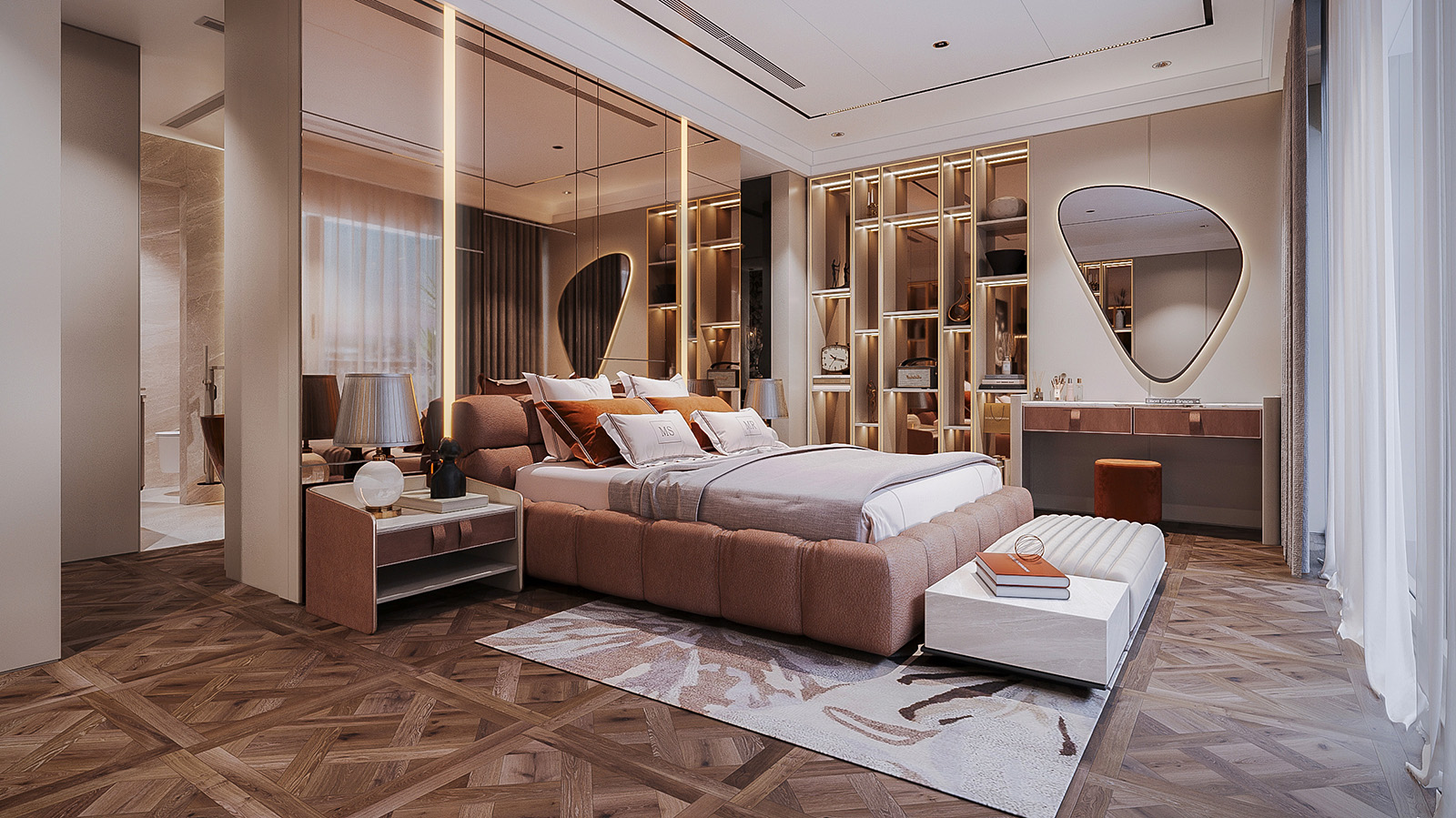 Phòng ngủ Sky Villa Garden Noble Crystal Tây Hồ