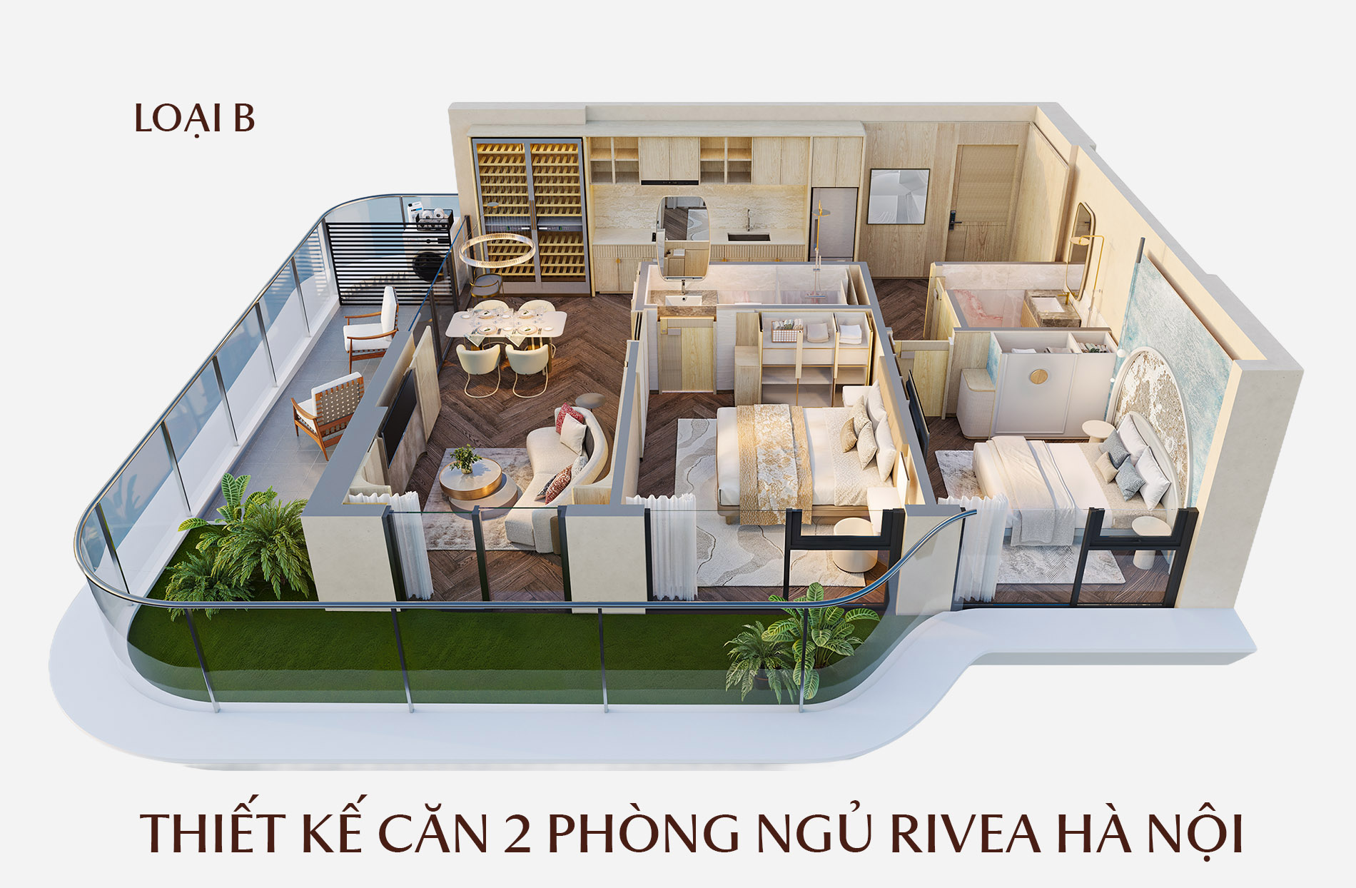 căn 2PN Rivea Hà Nội