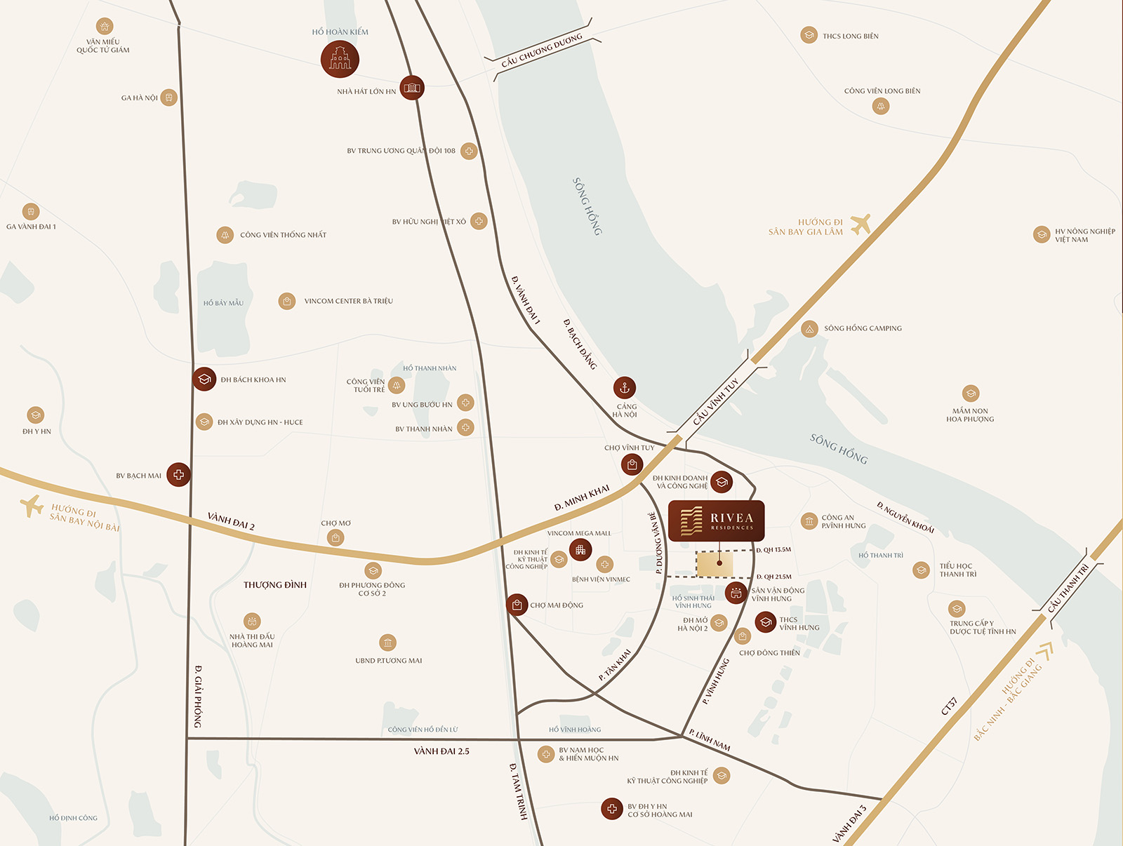 Kết nối tiện ích Rivea hà Nội