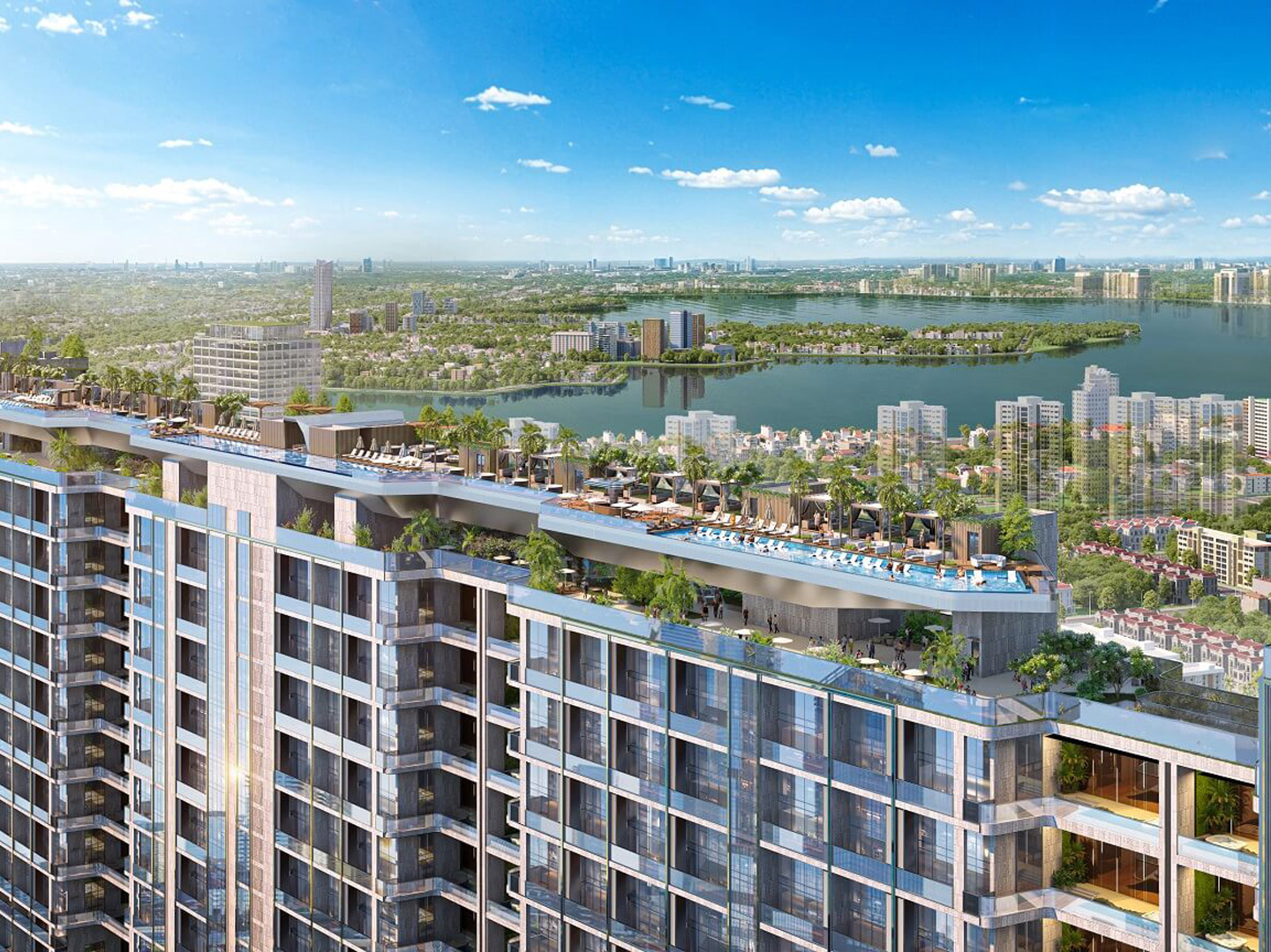 Tầm view và tiện ích đỉnh cao trên tầng thượng Noble Crystal Tây Hồ