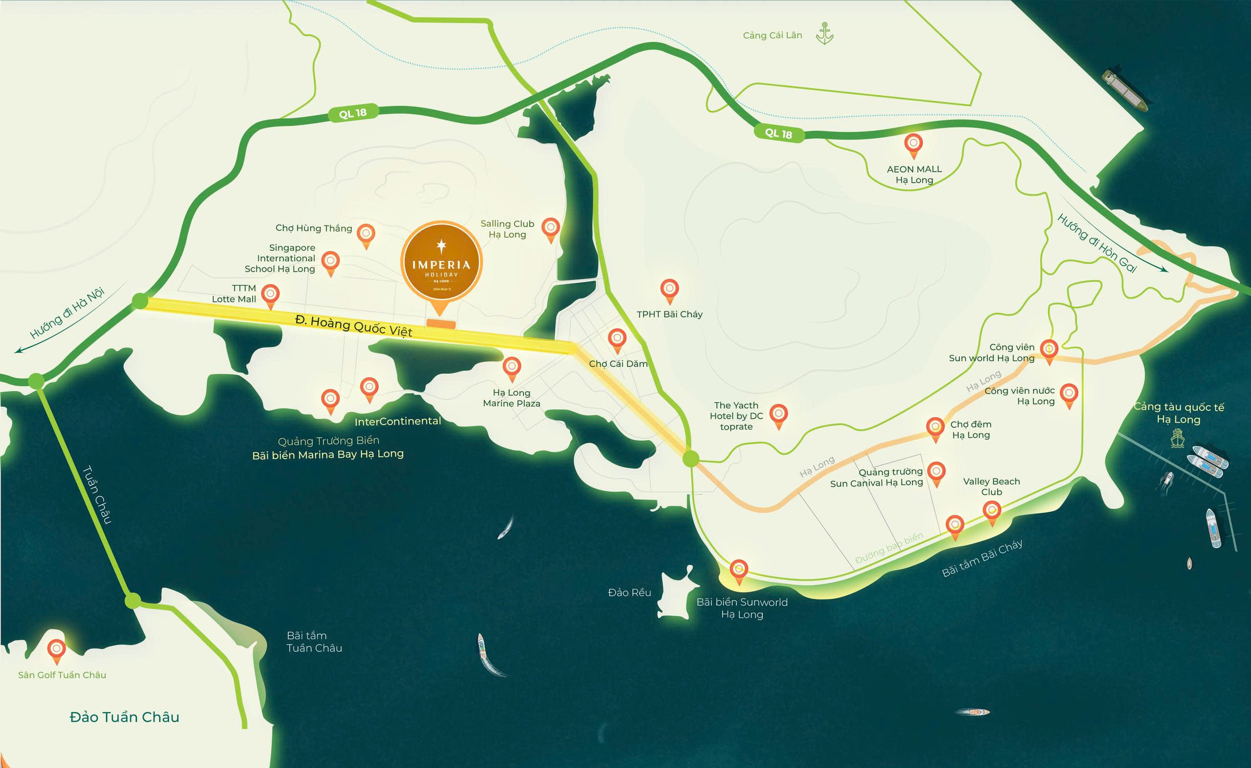 Vị trí Imperia Holiday Hạ Long