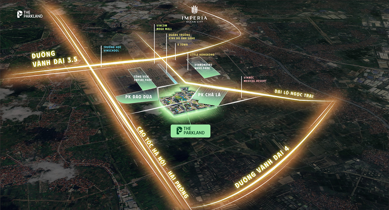 Vị trí - kết nối The Parkland Imperia Ocean City