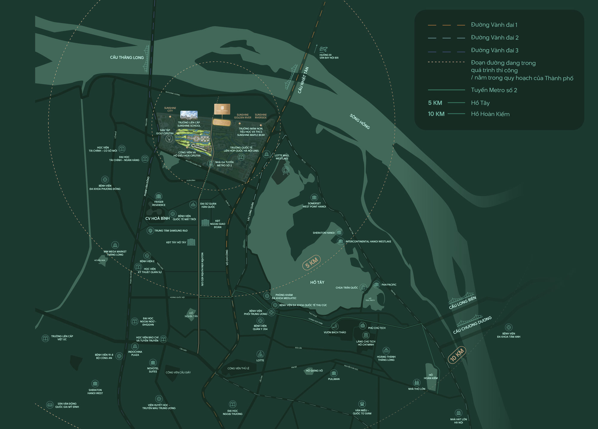 Vị trí Noble Crystal Tây Hồ