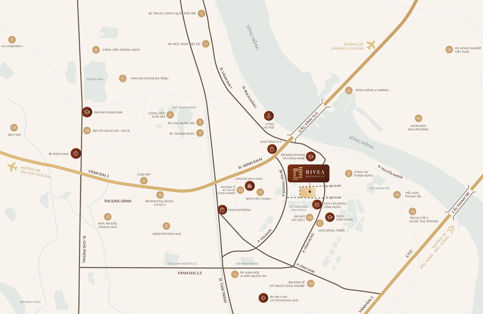 Vị trí dự án Rivea Hà Nội - Rivea Residences