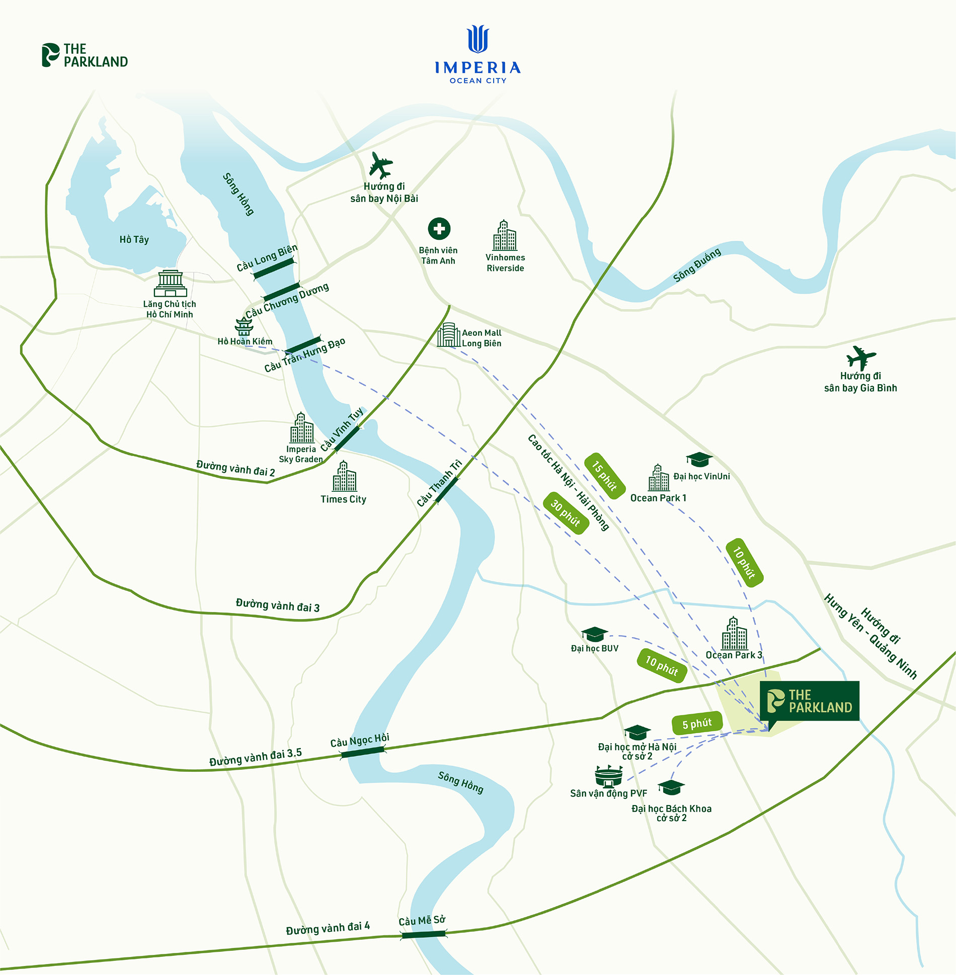 Vị trí The Parkland Imperia Ocean City