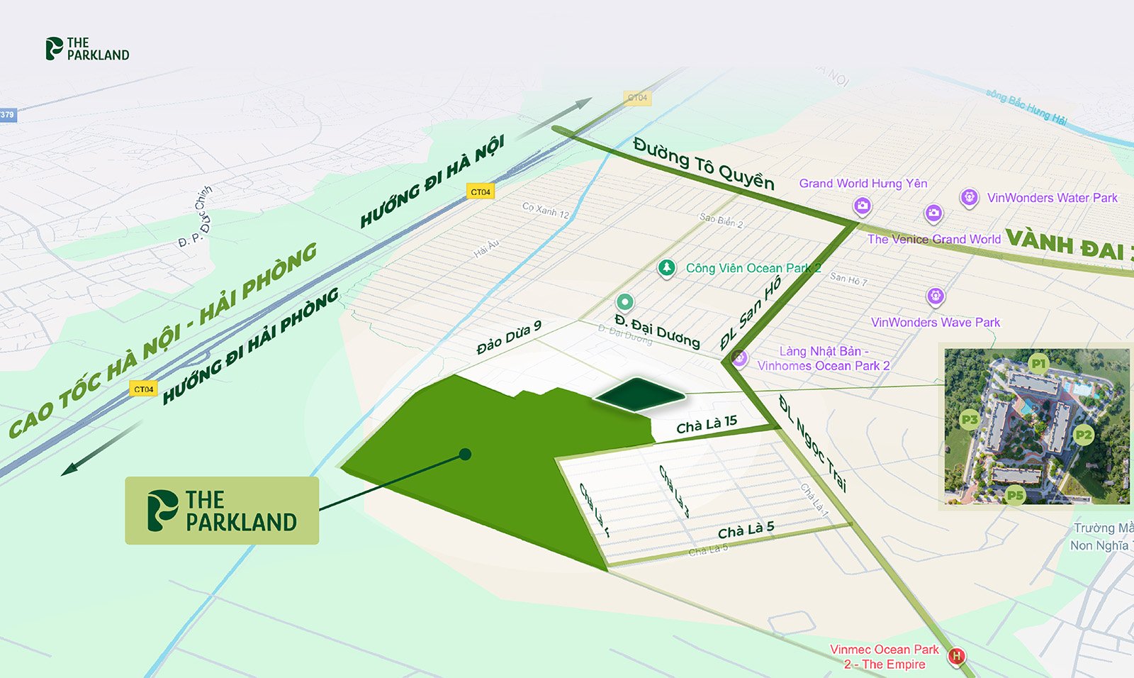 Vị trí The Parkland