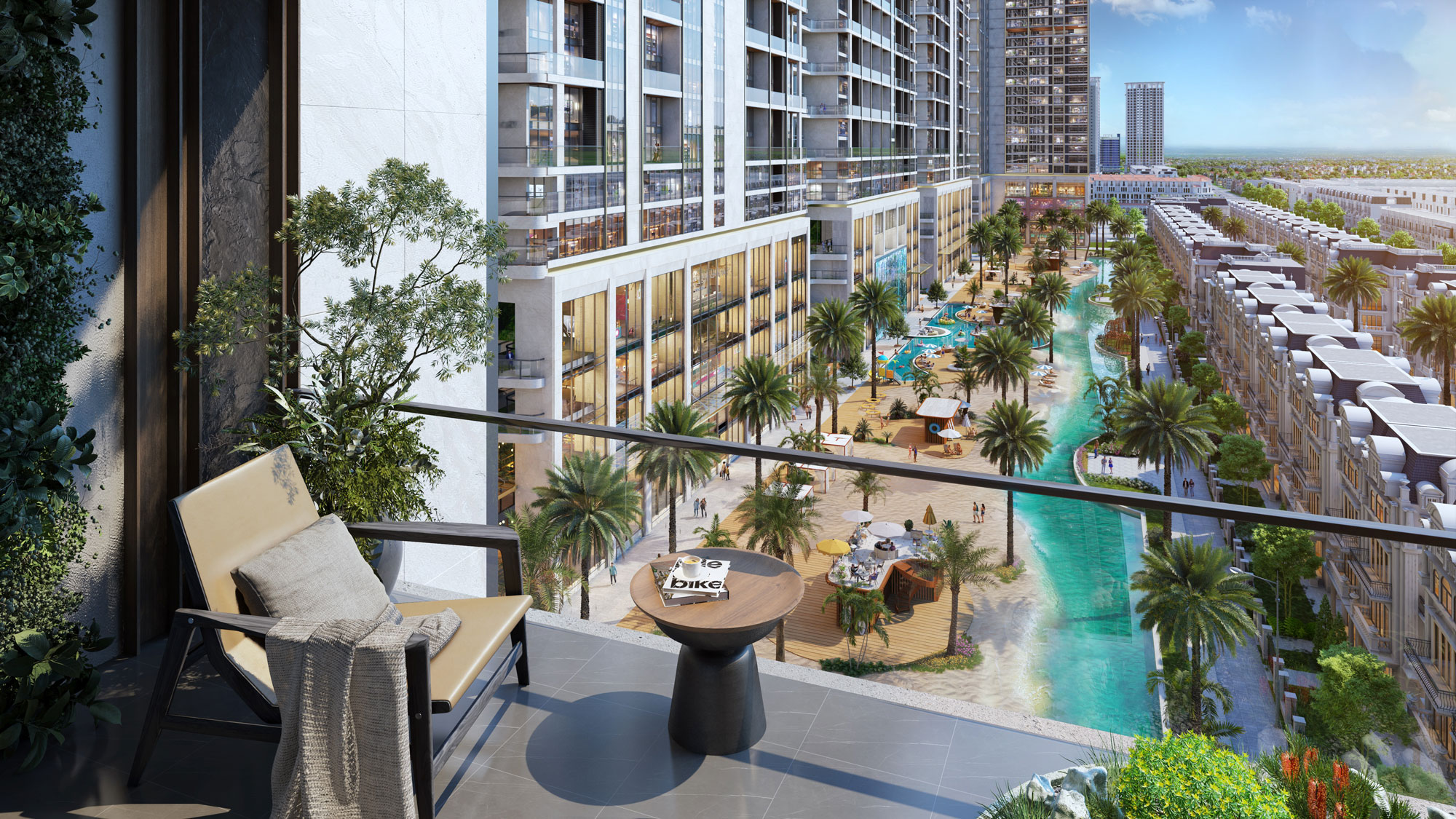 View biển hồ nước mặn từ căn hộ tầng 6-7 Noble Crystal Tây Hồ